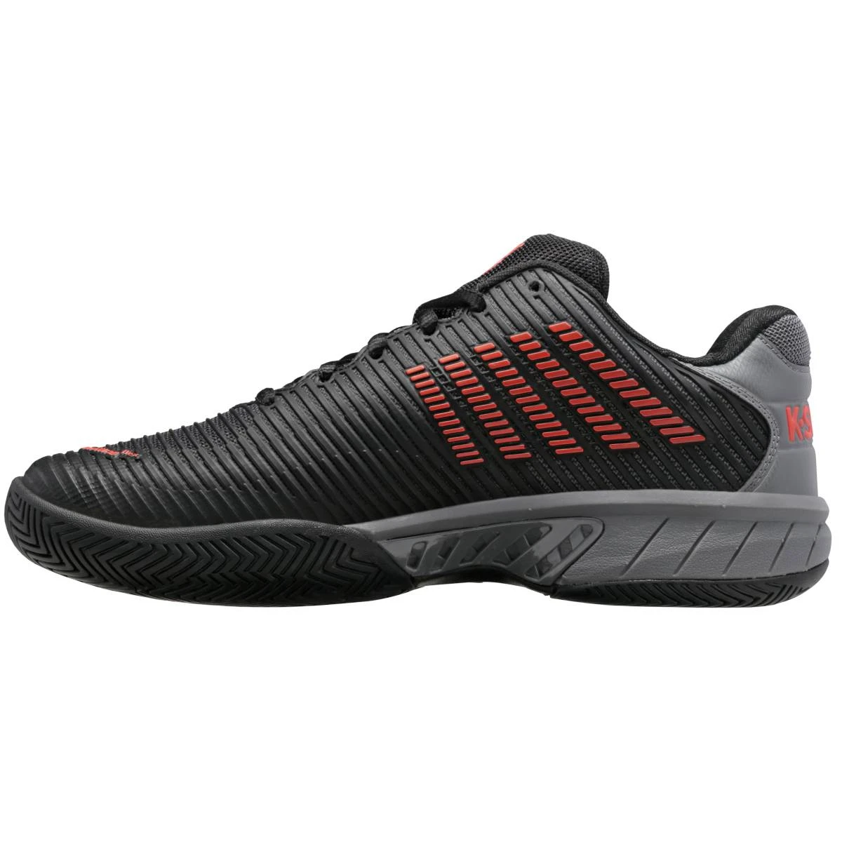 K-Swiss Hypercourt Express 2 Men's Tennis Shoe (Black/Grey/Orange) - Image 2