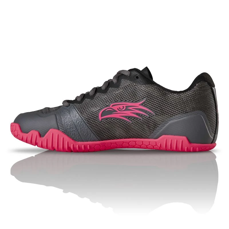 Salming Hawk Women's Indoor Court Shoe (Gun Metal/Pink) - Image 2