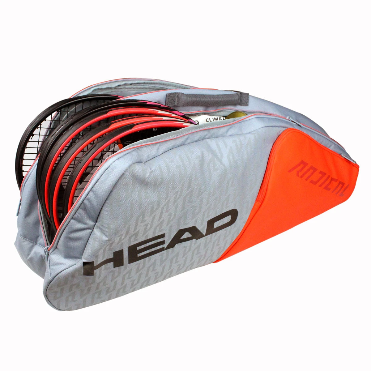 Head Radical Combi 6 Pack Racquet Bag (Grey/Orange) - Image 3