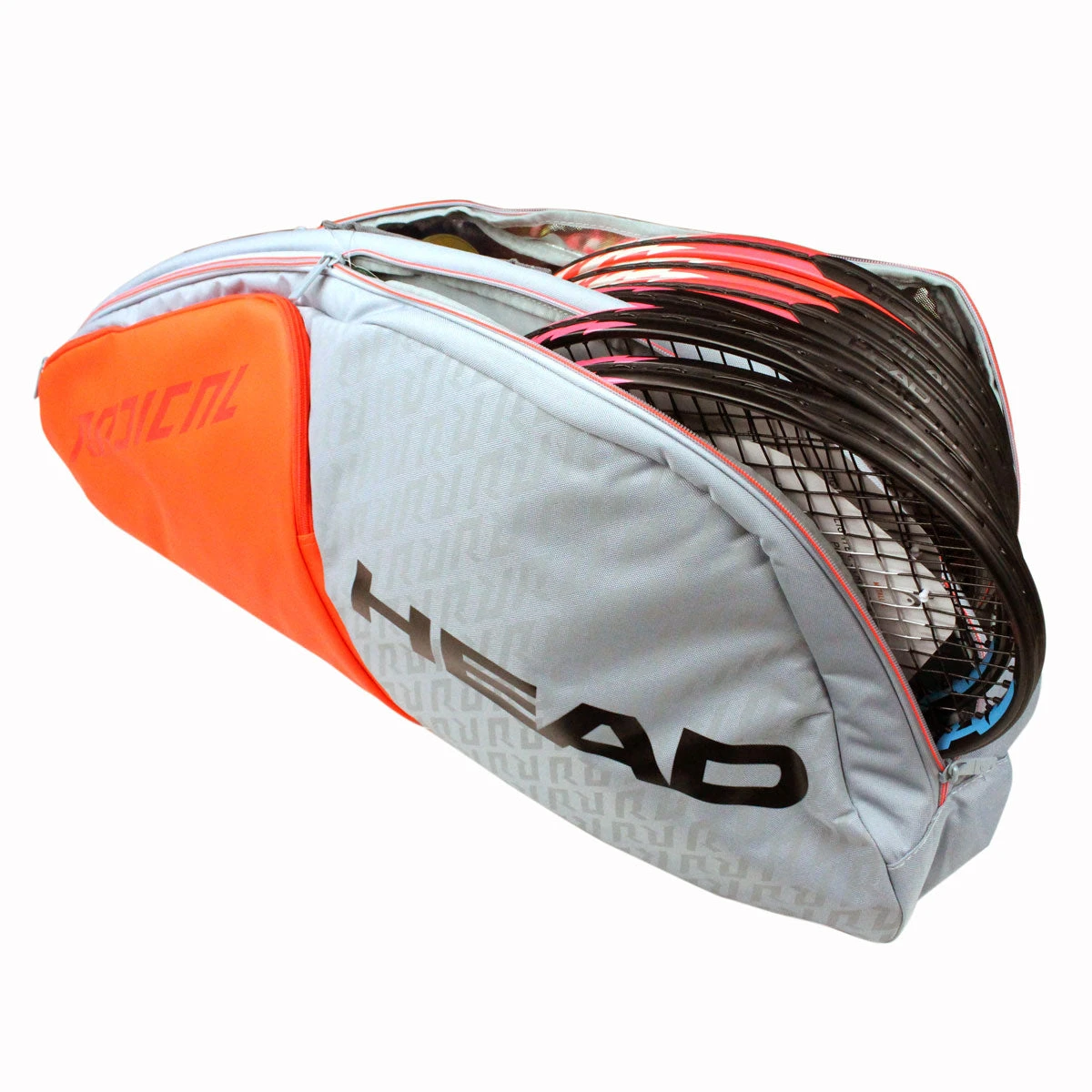 Head Radical Combi 6 Pack Racquet Bag (Grey/Orange)