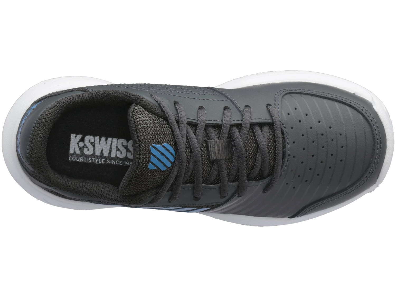 K-Swiss Court Express OMNI Junior Tennis Shoe (Black/Blue) - Image 2