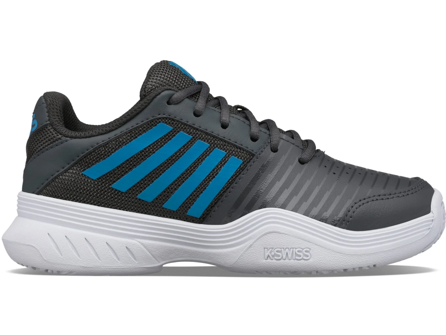 K-Swiss Court Express OMNI Junior Tennis Shoe (Black/Blue)