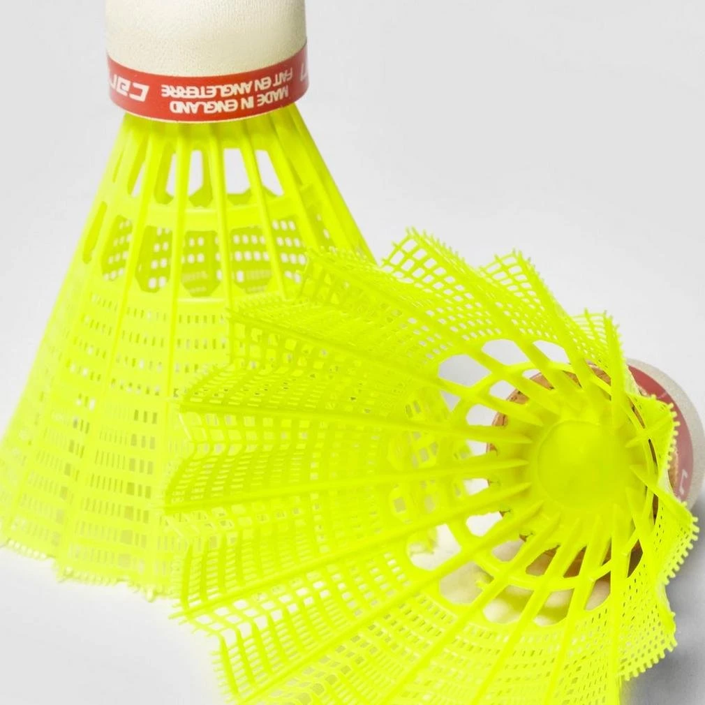 Carlton F2 Nylon Badminton Shuttlecocks (Yellow) (Red Cap) - Image 2