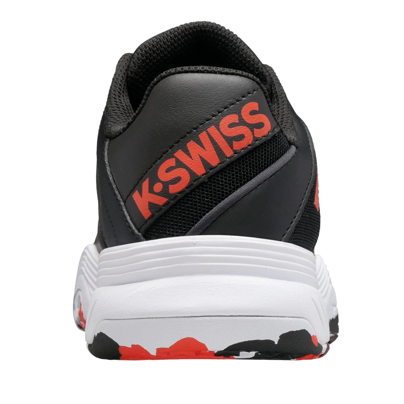 K-Swiss Court Express OMNI Junior Tennis Shoe (Black/White/Orange) - Image 7