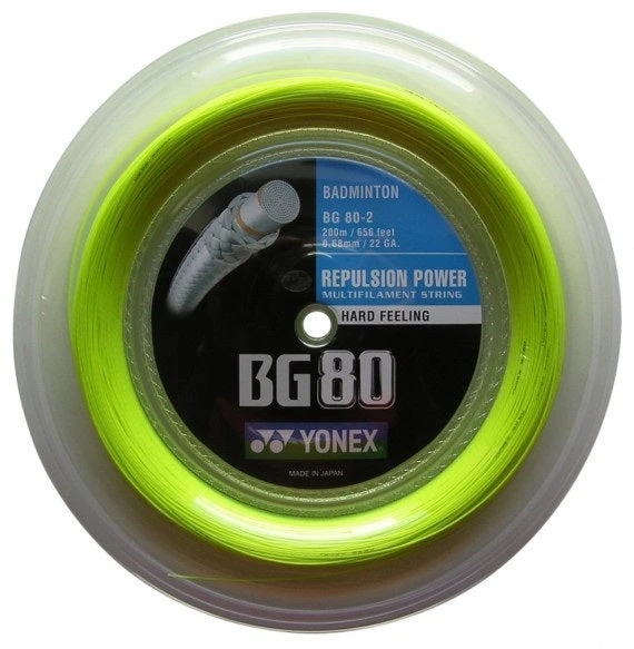 Yonex BG 80 Badminton String Reel (Yellow)