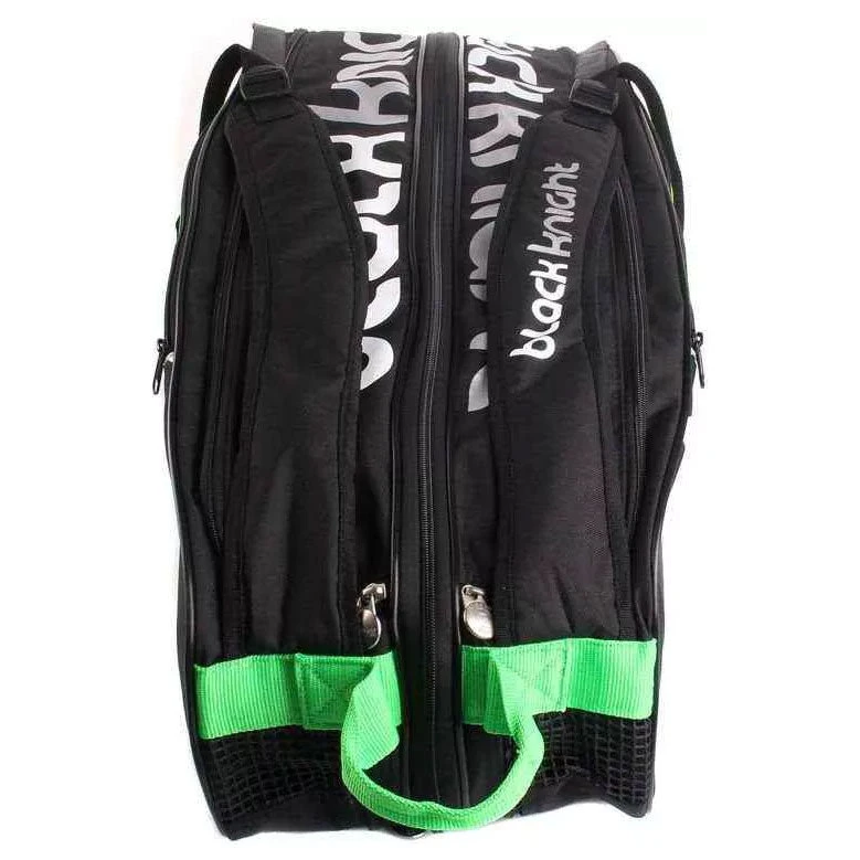 Black Knight Triple Racquet Bag (Black/Green) - Image 2