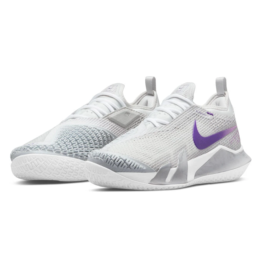 Nike React Vapor NXT Women's Tennis Shoe (Light Grey/Purple/Fuchsia) - Image 6