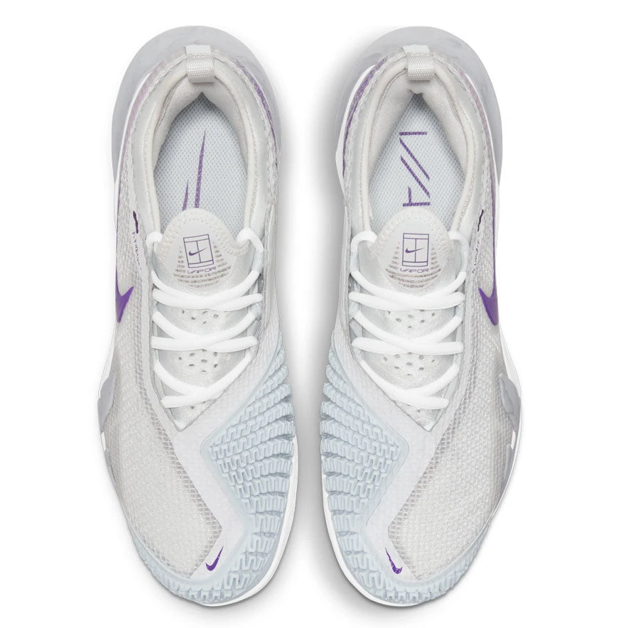 Nike React Vapor NXT Women's Tennis Shoe (Light Grey/Purple/Fuchsia) - Image 4
