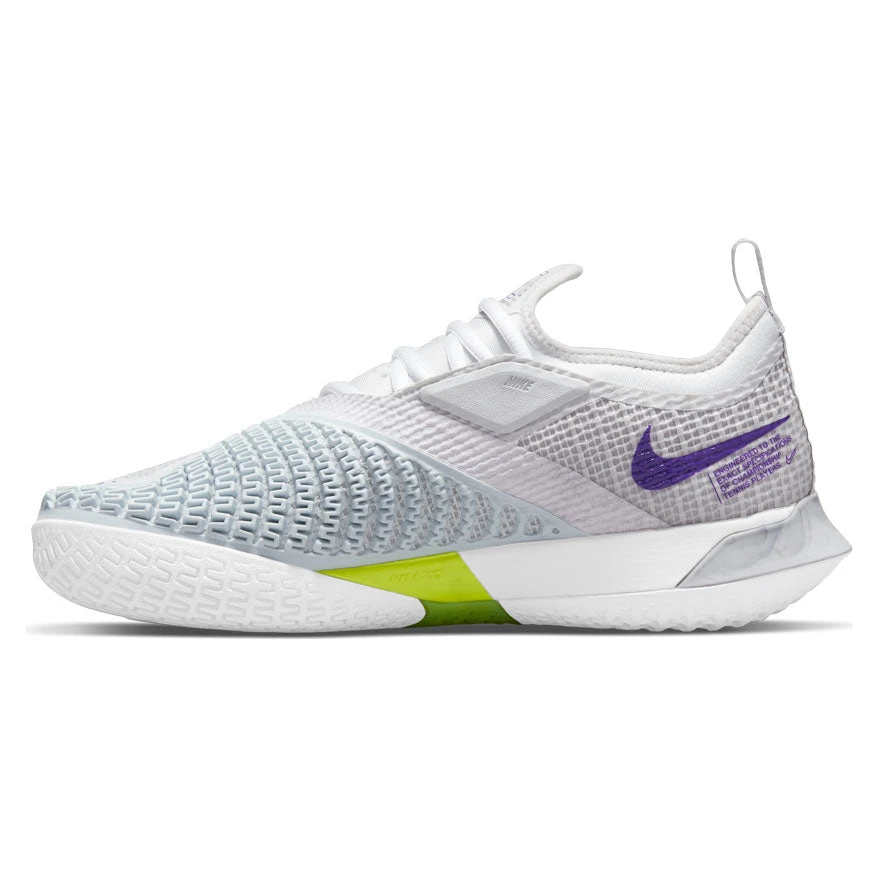 Nike React Vapor NXT Women's Tennis Shoe (Light Grey/Purple/Fuchsia) - Image 10