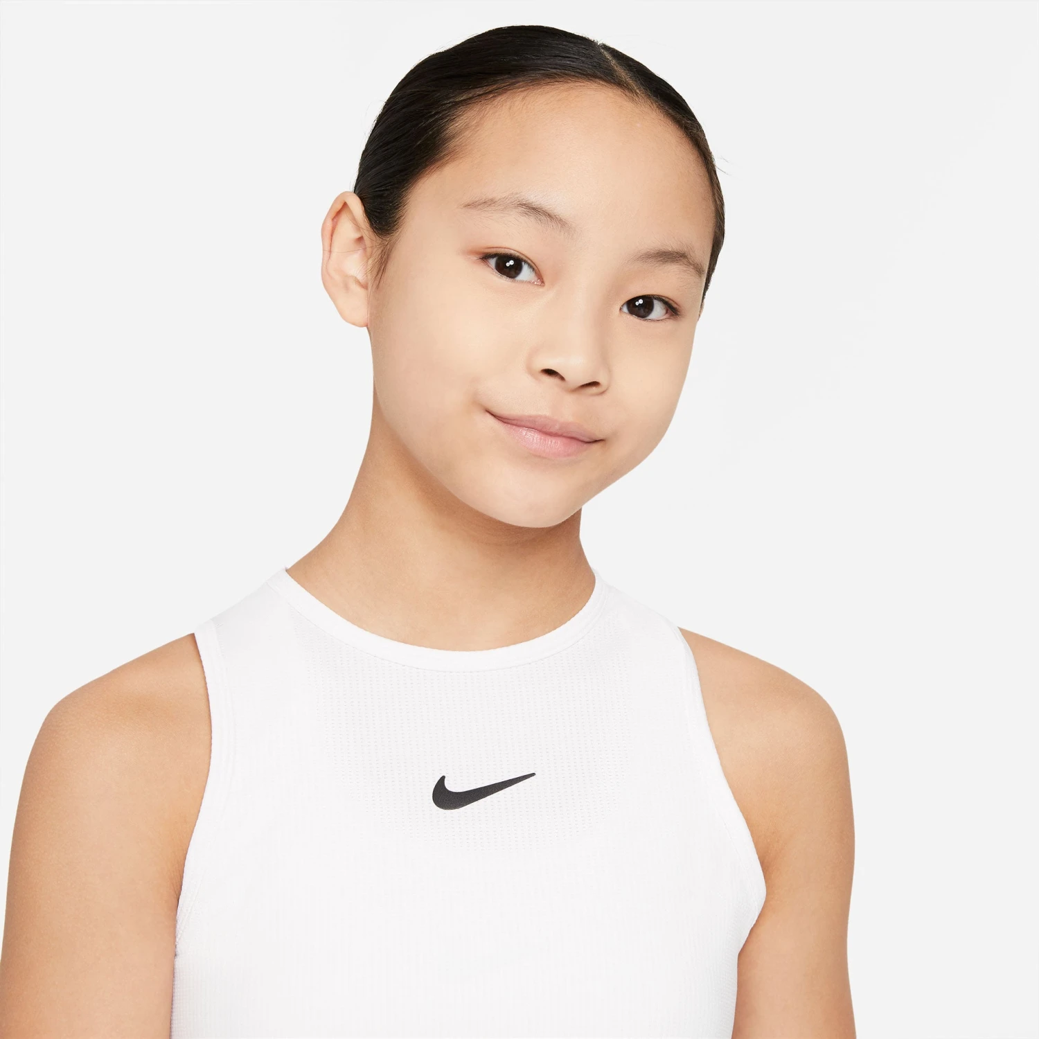 Nike Girls' Dri-FIT Victory Tank (White/Black) - Image 6
