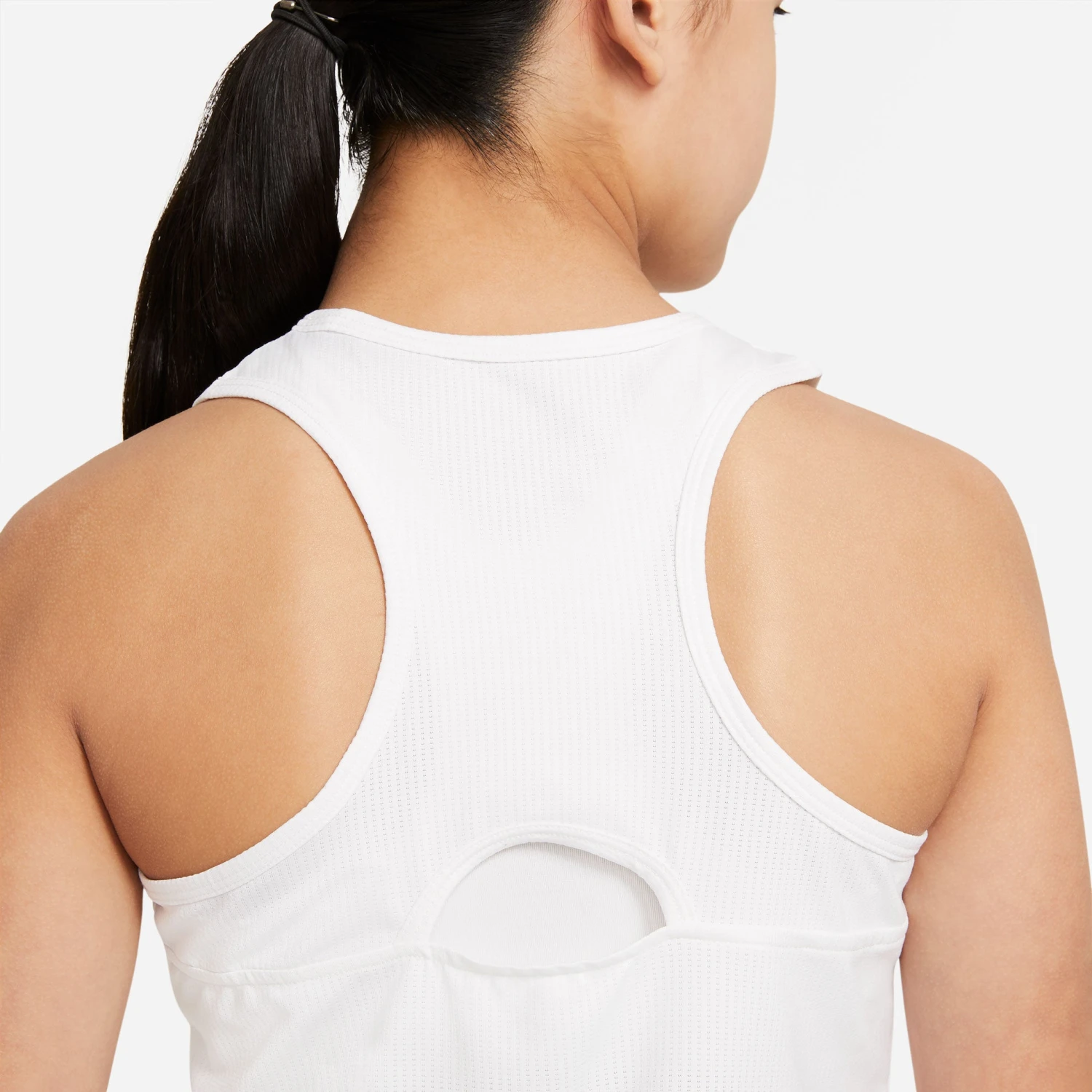 Nike Girls' Dri-FIT Victory Tank (White/Black) - Image 5