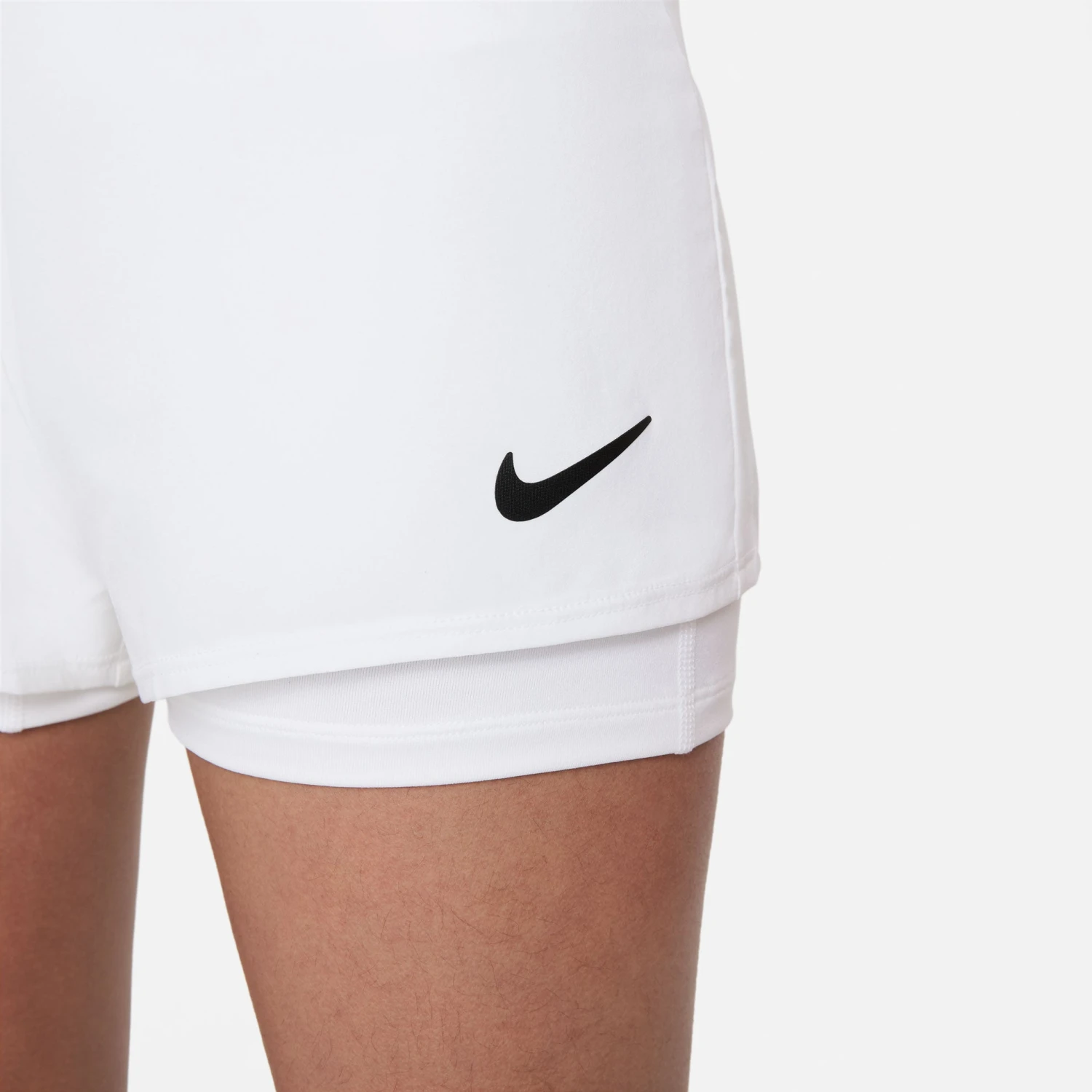 Nike Girls' Dri-FIT Victory Shorts (White/Black) - Image 7