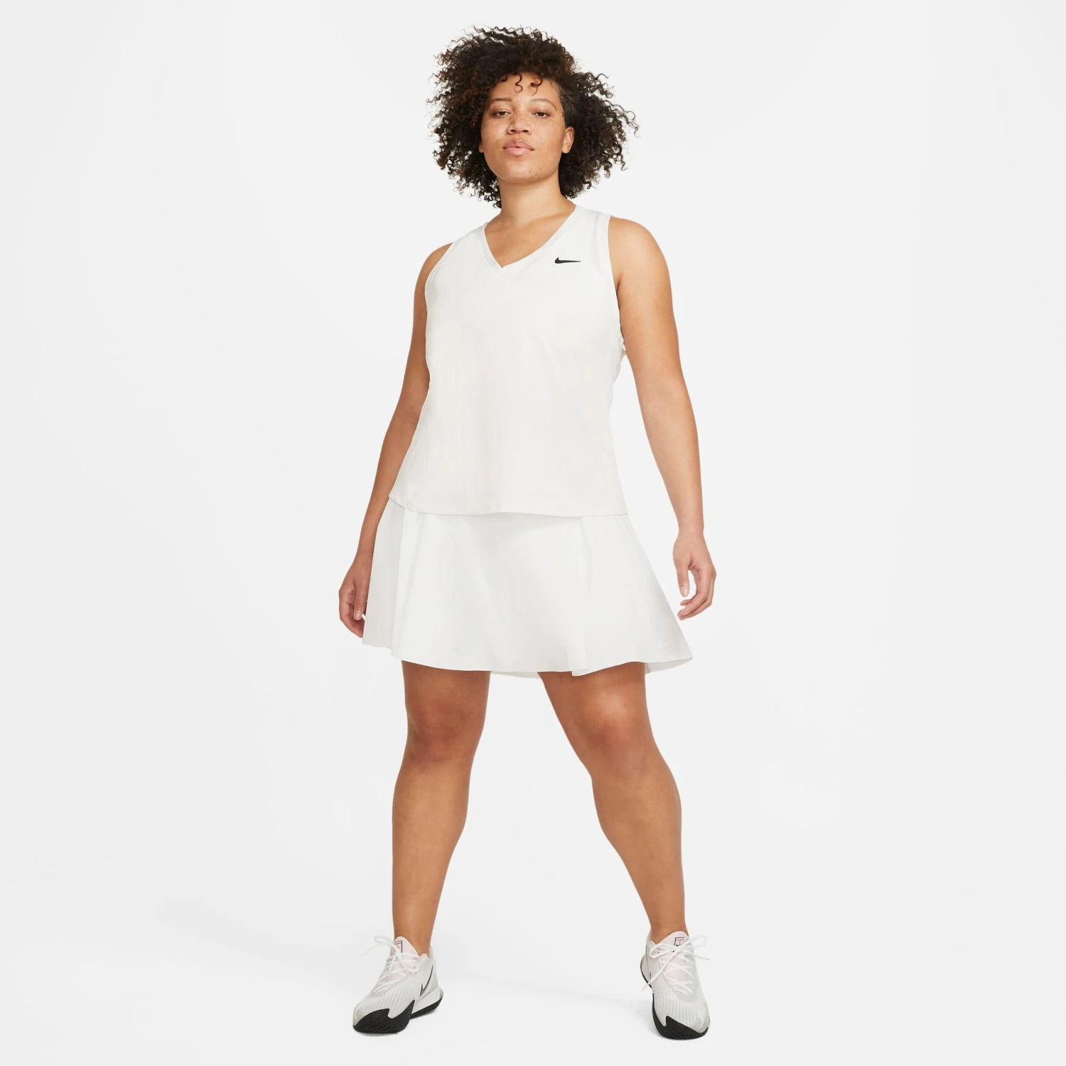 Nike Women's Dri-FIT Club Tennis Skirt (White/Black) - Image 5