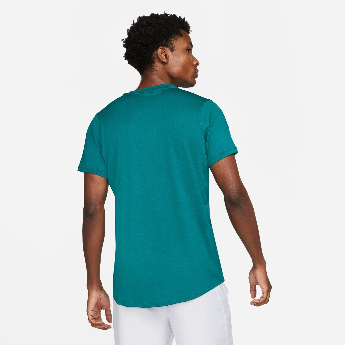 Nike Men's Dri-FIT Advantage Zip Polo (Bright Spruce/White) - Image 3