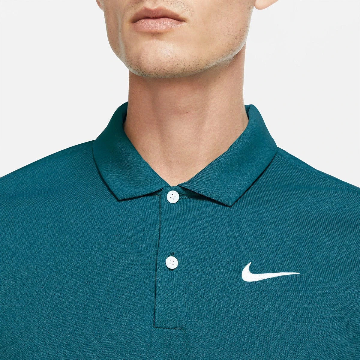 Nike Men's Dri-FIT Victory Solid Polo (Bright Spruce/White) - Image 3