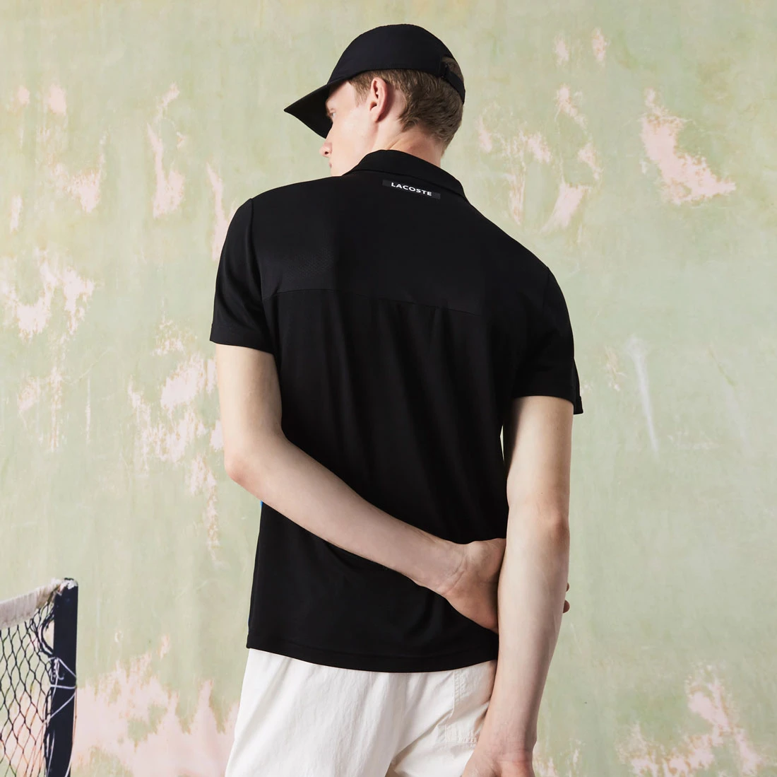 Lacoste Men's Colorblock Breathable Tennis Polo (Black/Blue) - Image 7