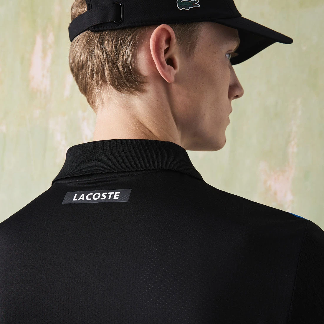 Lacoste Men's Colorblock Breathable Tennis Polo (Black/Blue) - Image 6
