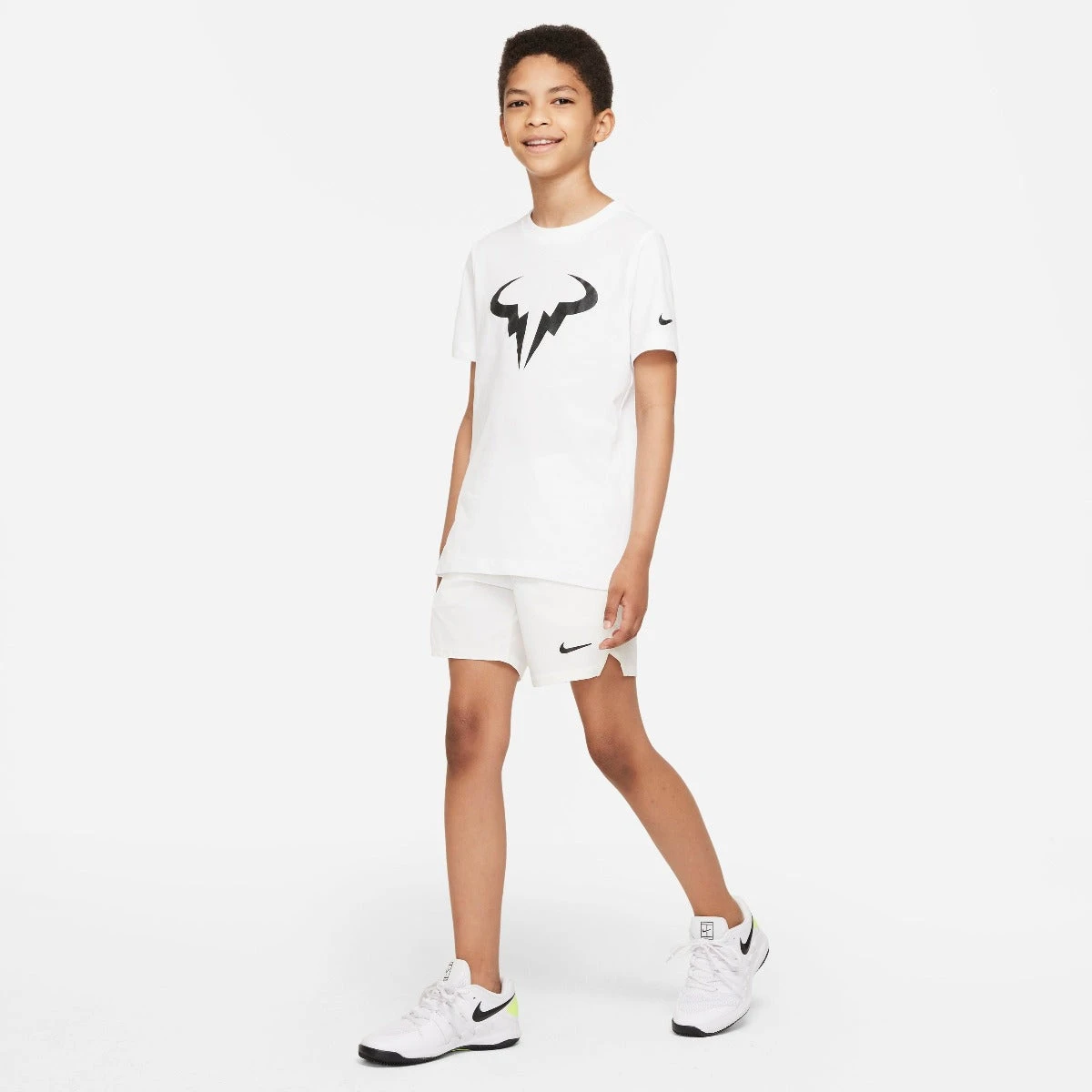 Nike Boy's Dri-FIT Rafa Top (White/Black) - Image 5