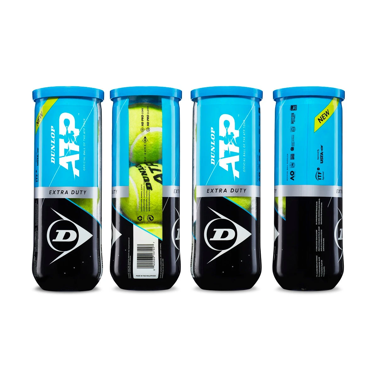 Dunlop ATP Extra Duty Tennis Balls – 24 Can Case - Image 3