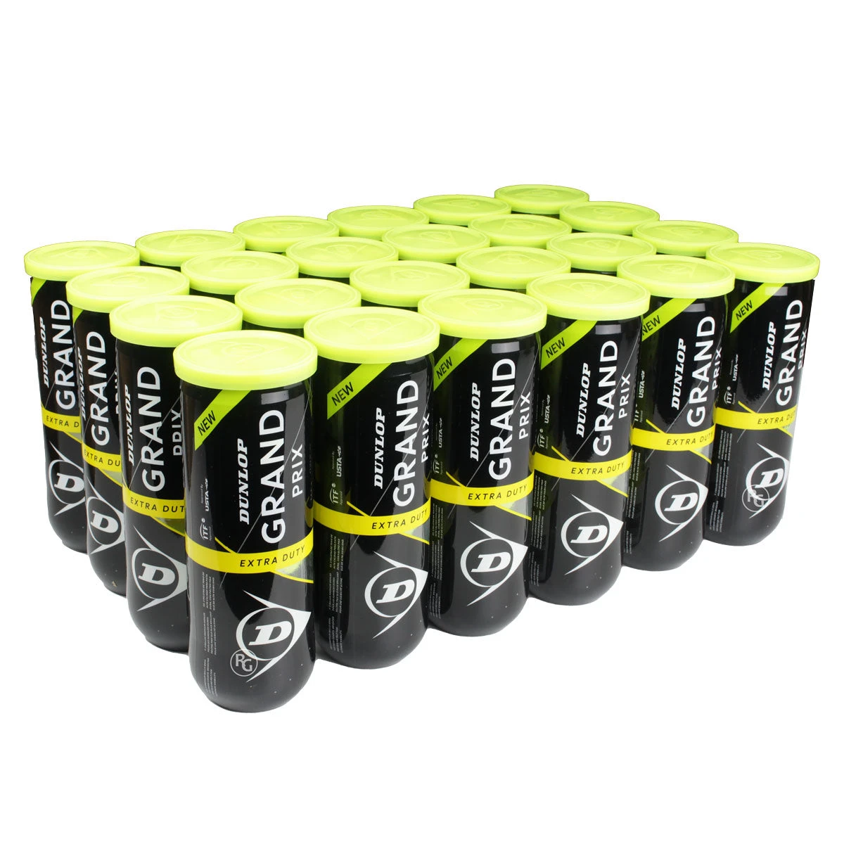 Dunlop Grand Prix Extra Duty Tennis Balls – 24 Can Case