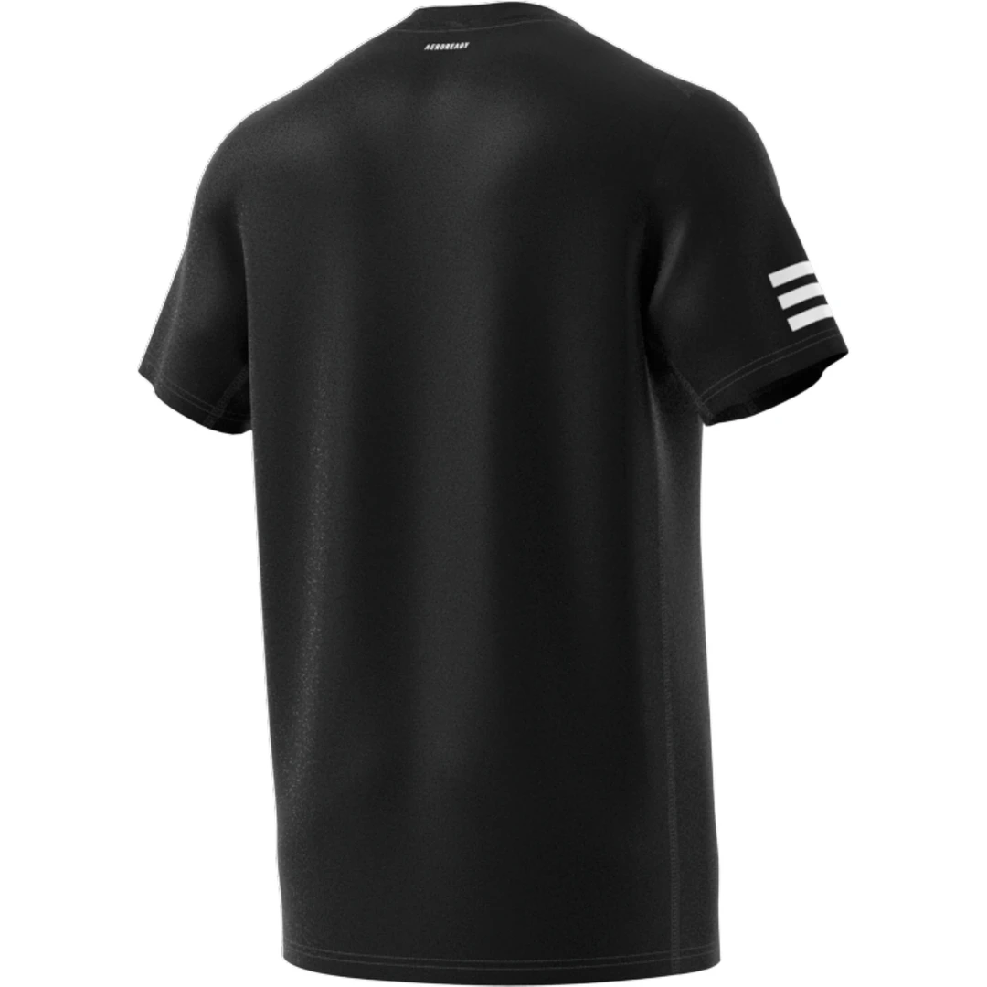 Adidas Men's 3 Stripes Club Top (Black) - Image 7