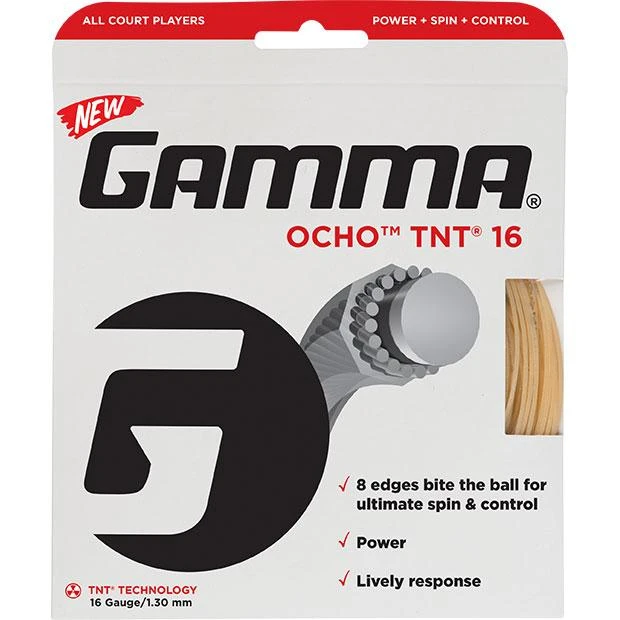 Gamma Ocho TNT2 16/1.30 Tennis String (Natural)