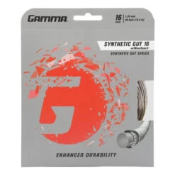 Gamma Synthetic 16/1.30 With Wearguard Tennis String (Silver)