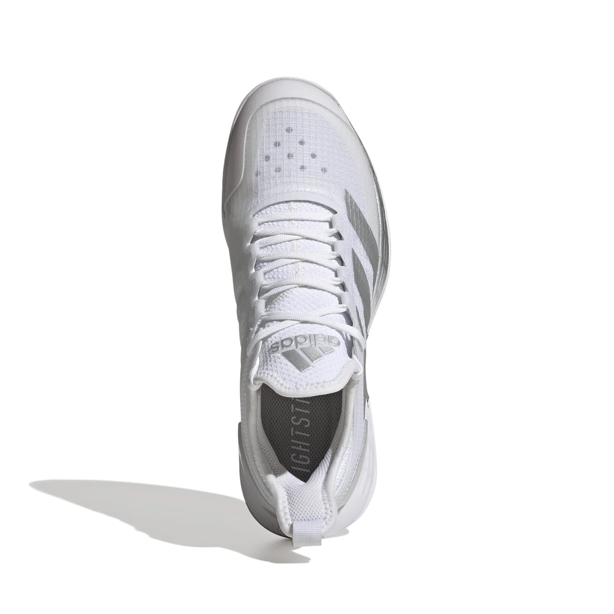 Adidas Adizero Ubersonic 4 Women's Tennis Shoe (White/Silver/Grey) - Image 4
