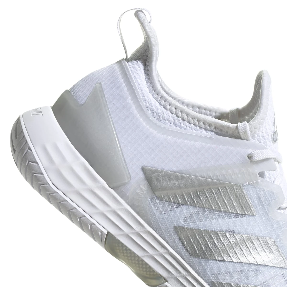 Adidas Adizero Ubersonic 4 Women's Tennis Shoe (White/Silver/Grey) - Image 7