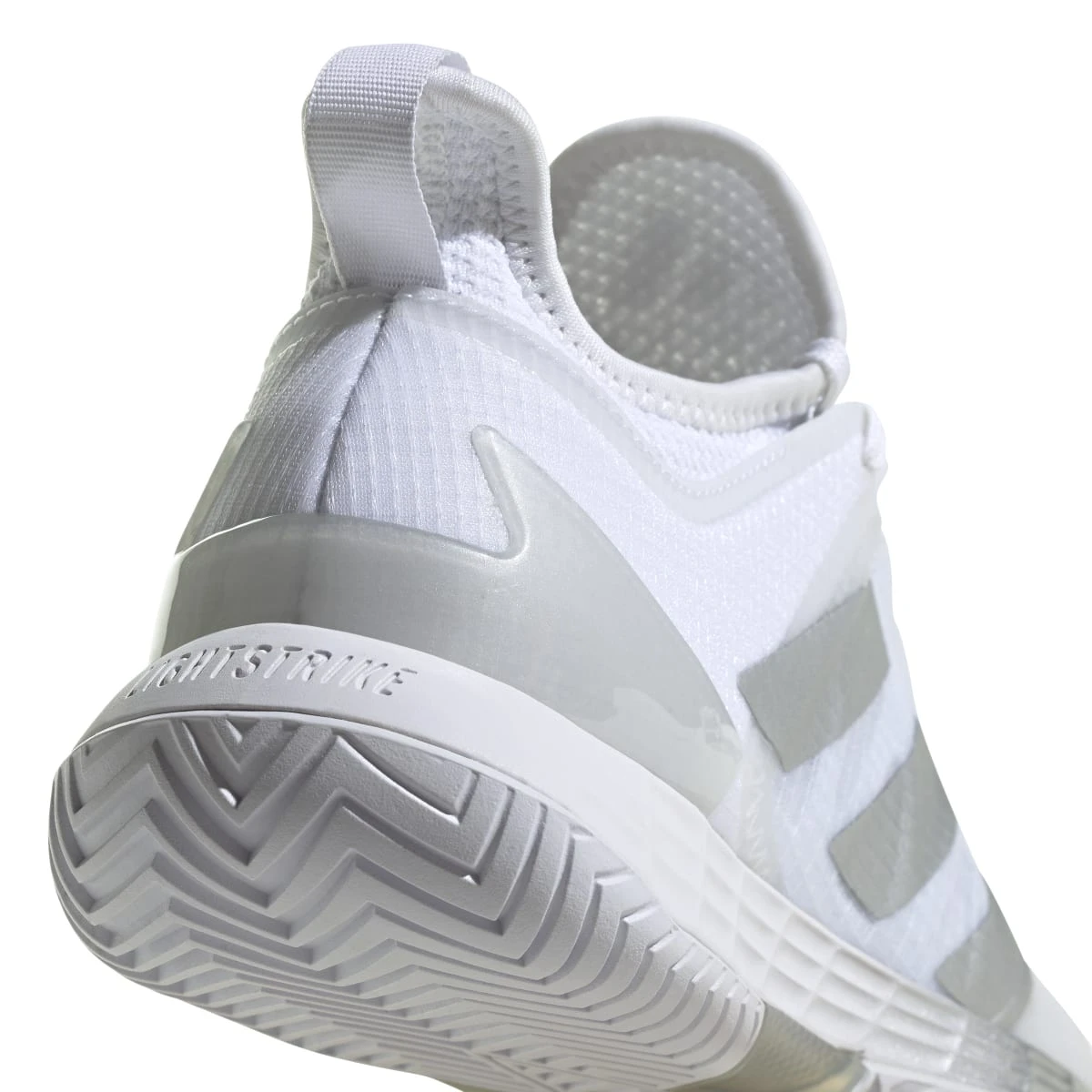 Adidas Adizero Ubersonic 4 Women's Tennis Shoe (White/Silver/Grey) - Image 8
