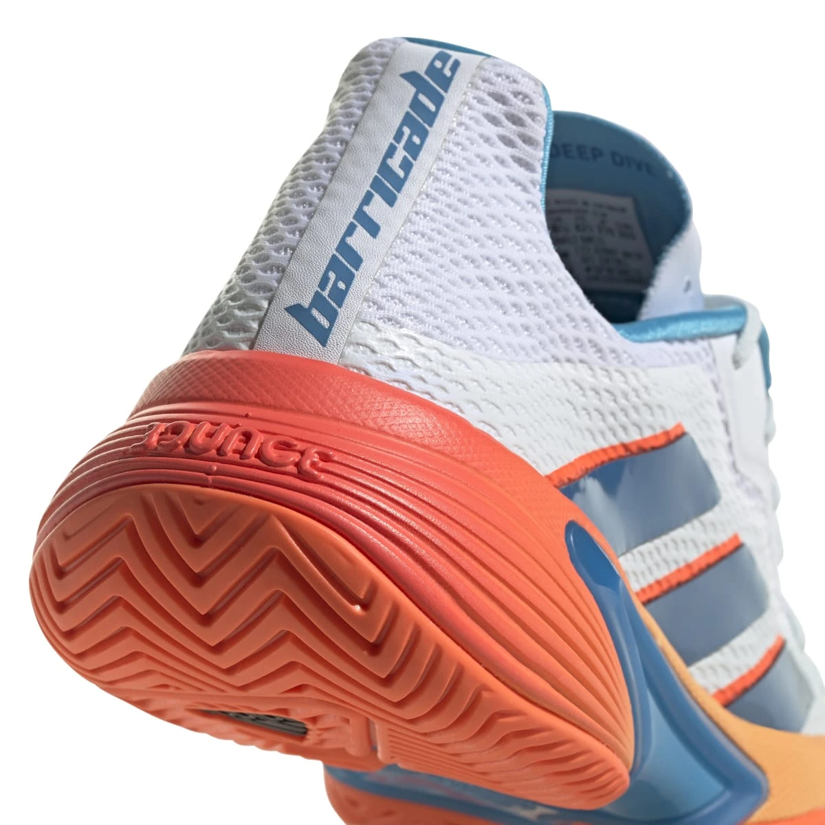 Adidas Barricade Men's Tennis Shoe (Blue/White/Orange) - Image 7