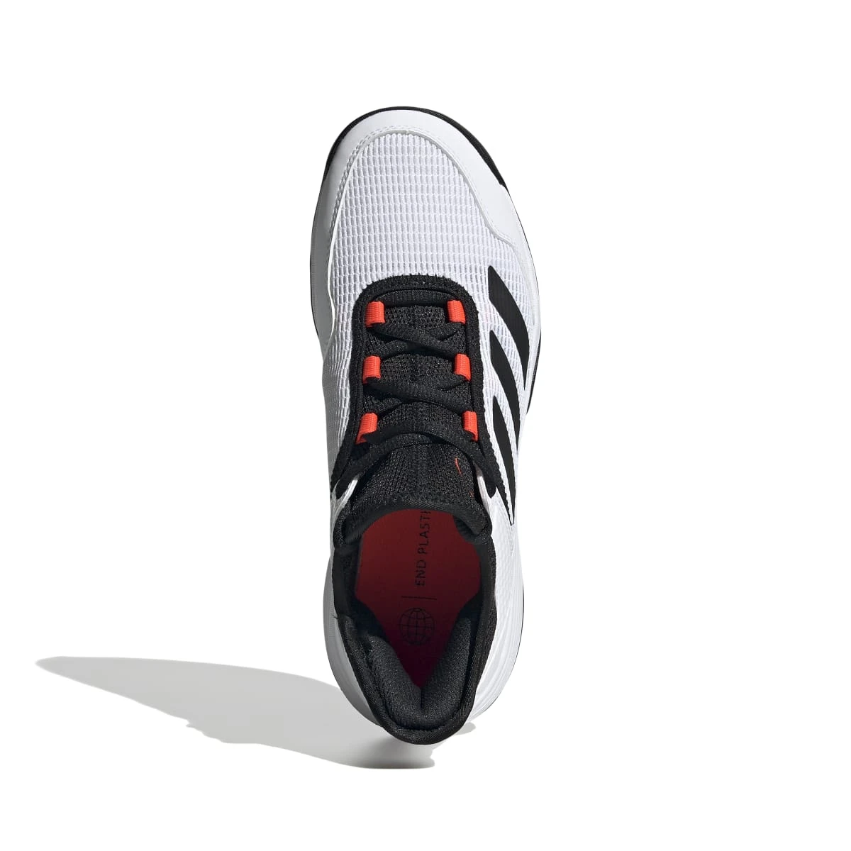 Adidas Ubersonic 4 Junior Tennis Shoe (White/Black/Red) - Image 4
