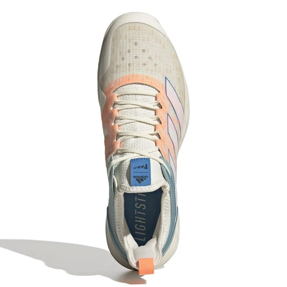 Adidas Adizero Ubersonic 4 Parley Men's Tennis Shoes (White/Beam Orange) - Image 3