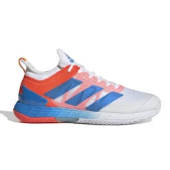 Adidas Adizero Ubersonic 4 Men's Tennis Shoe (White/Blue/Red)