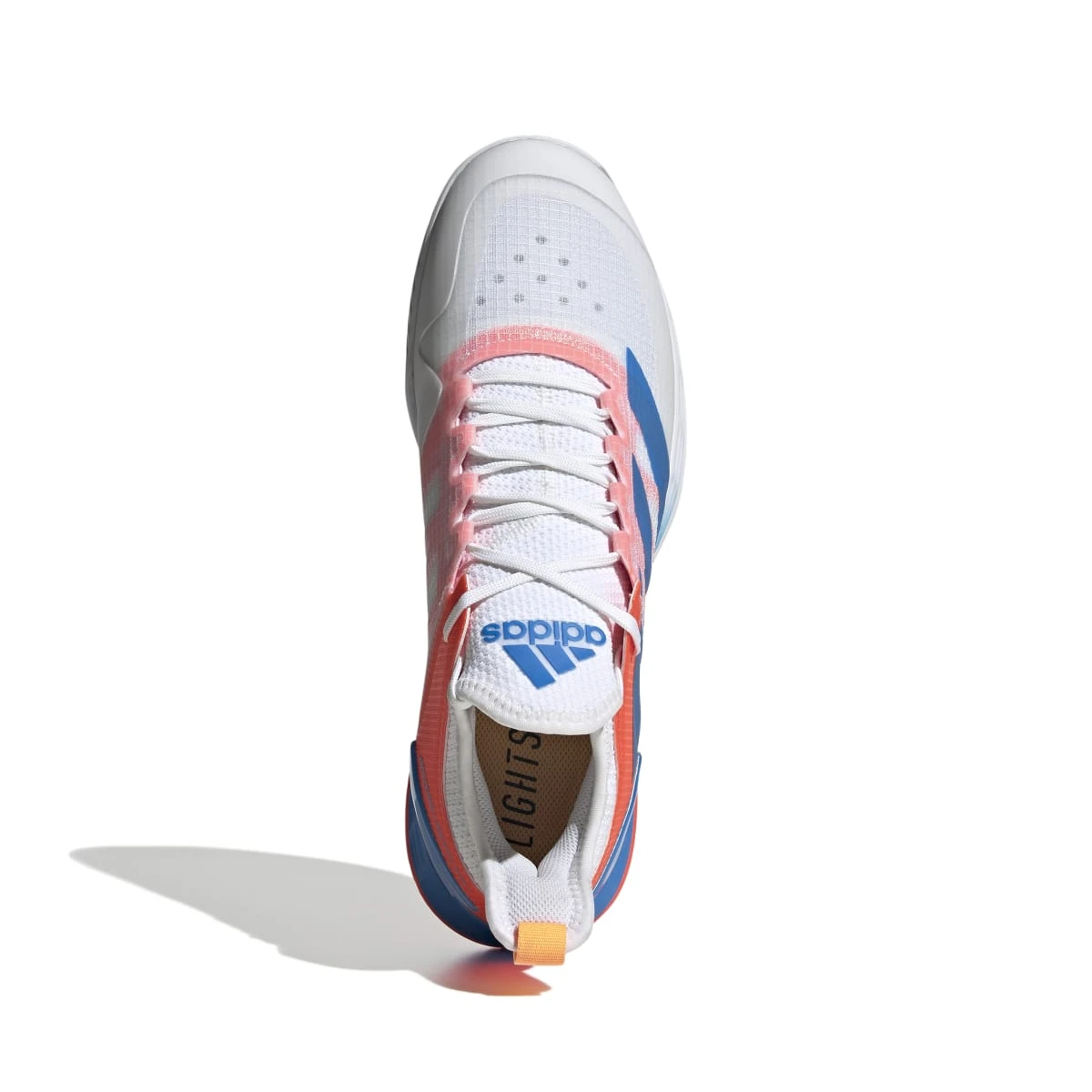 Adidas Adizero Ubersonic 4 Men's Tennis Shoe (White/Blue/Red) - Image 2