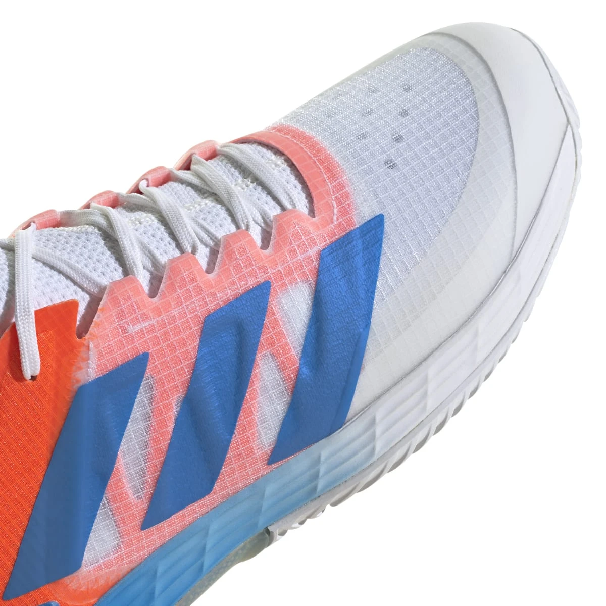 Adidas Adizero Ubersonic 4 Men's Tennis Shoe (White/Blue/Red) - Image 7