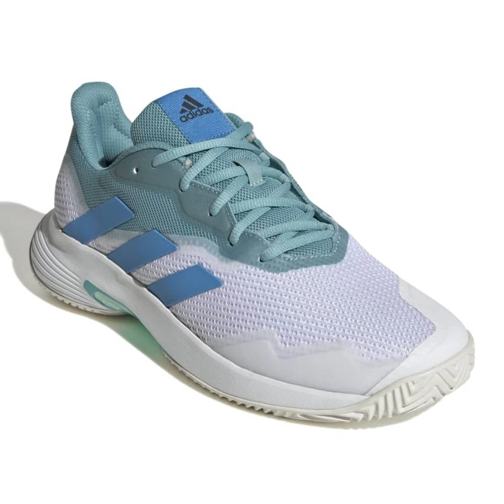 Adidas CourtJam Control Men's Tennis Shoe (Mint/Blue/White) - Image 5