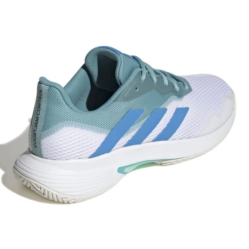 Adidas CourtJam Control Men's Tennis Shoe (Mint/Blue/White) - Image 6