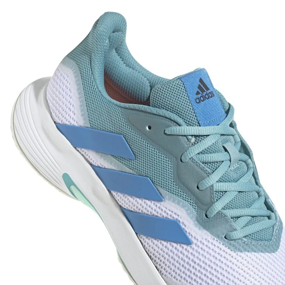 Adidas CourtJam Control Men's Tennis Shoe (Mint/Blue/White) - Image 7