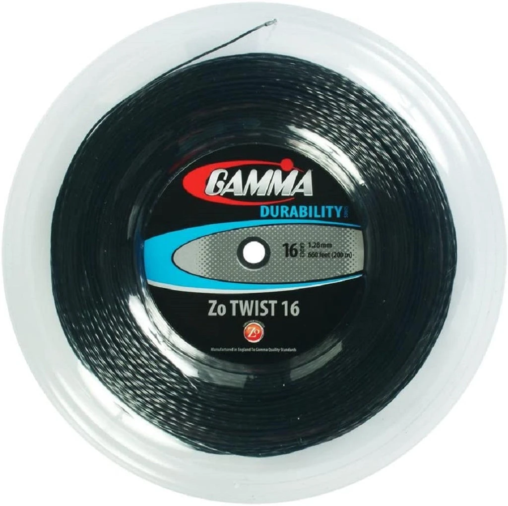 Gamma Zo Twist 16/1.28 Tennis String Reel (Black)