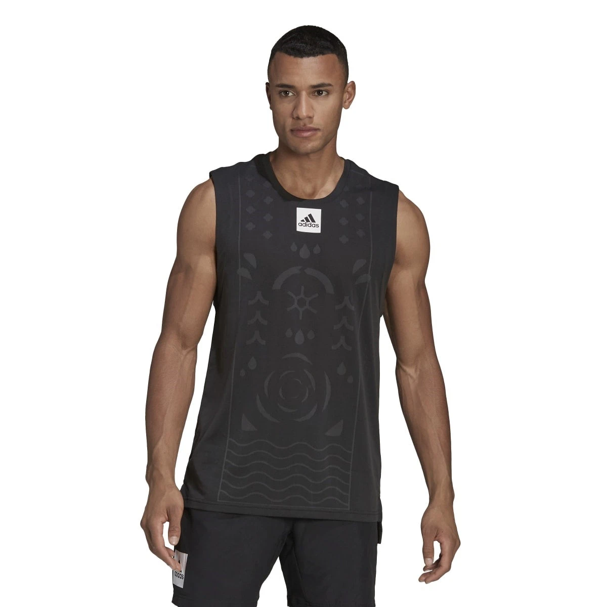 Adidas Men's Paris Heat.Rdy Tennis Sleeveless Top (Black) - Image 2