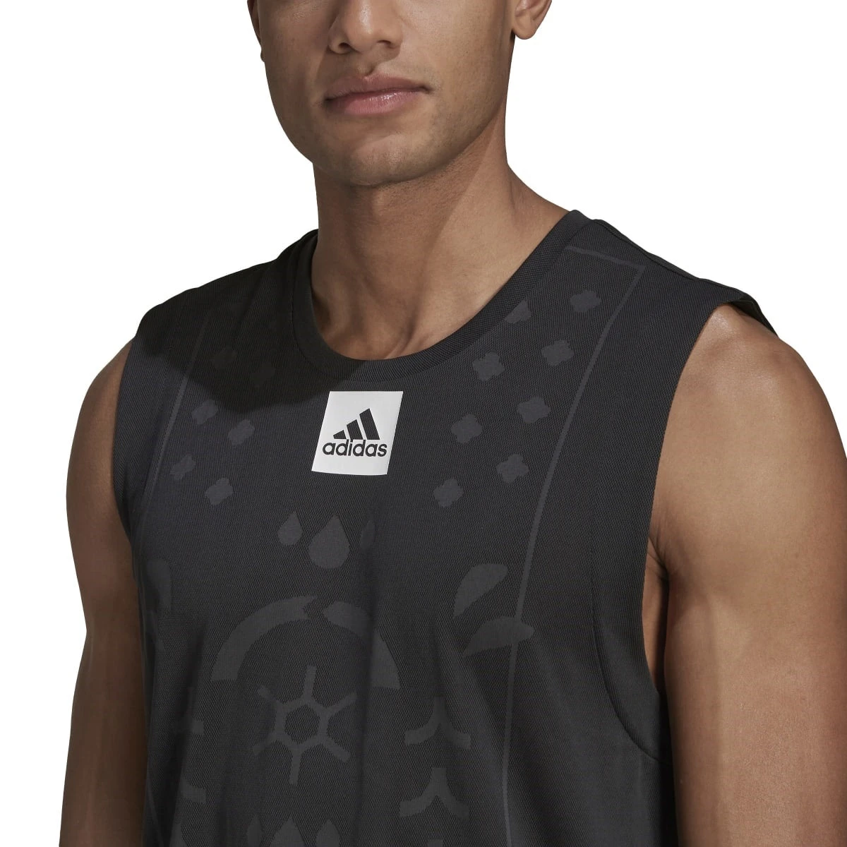Adidas Men's Paris Heat.Rdy Tennis Sleeveless Top (Black) - Image 4