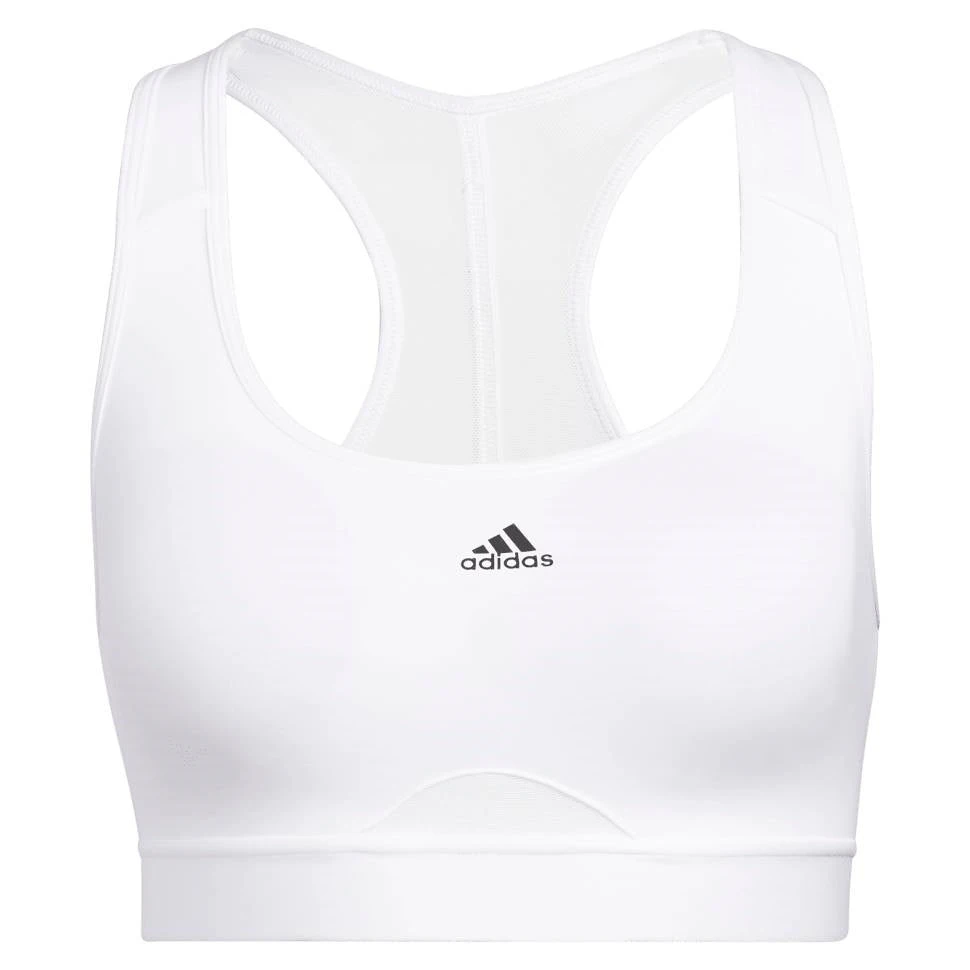 Adidas Women's Powerreact Training Medium Support Bra (White)