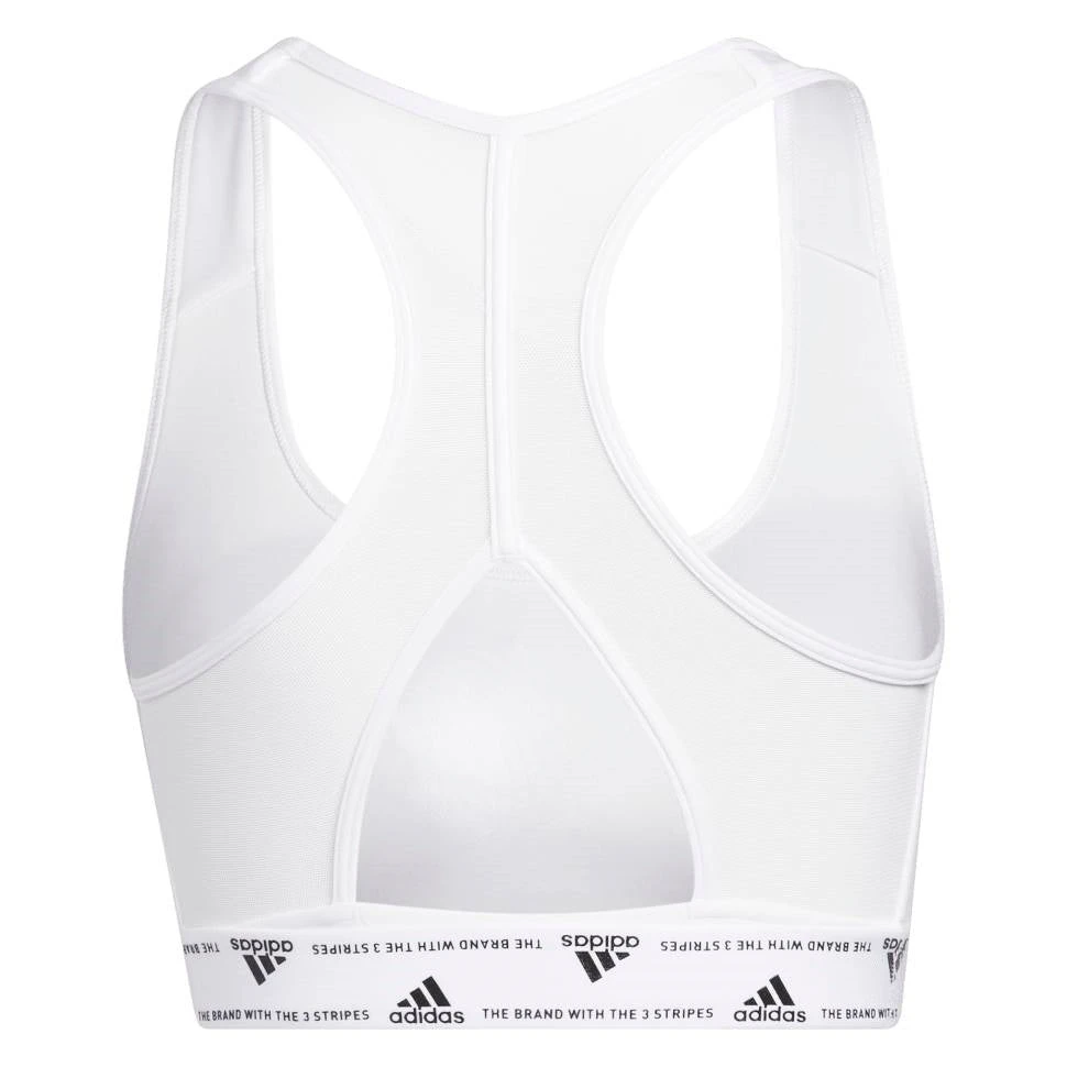 Adidas Women's Powerreact Training Medium Support Bra (White) - Image 4