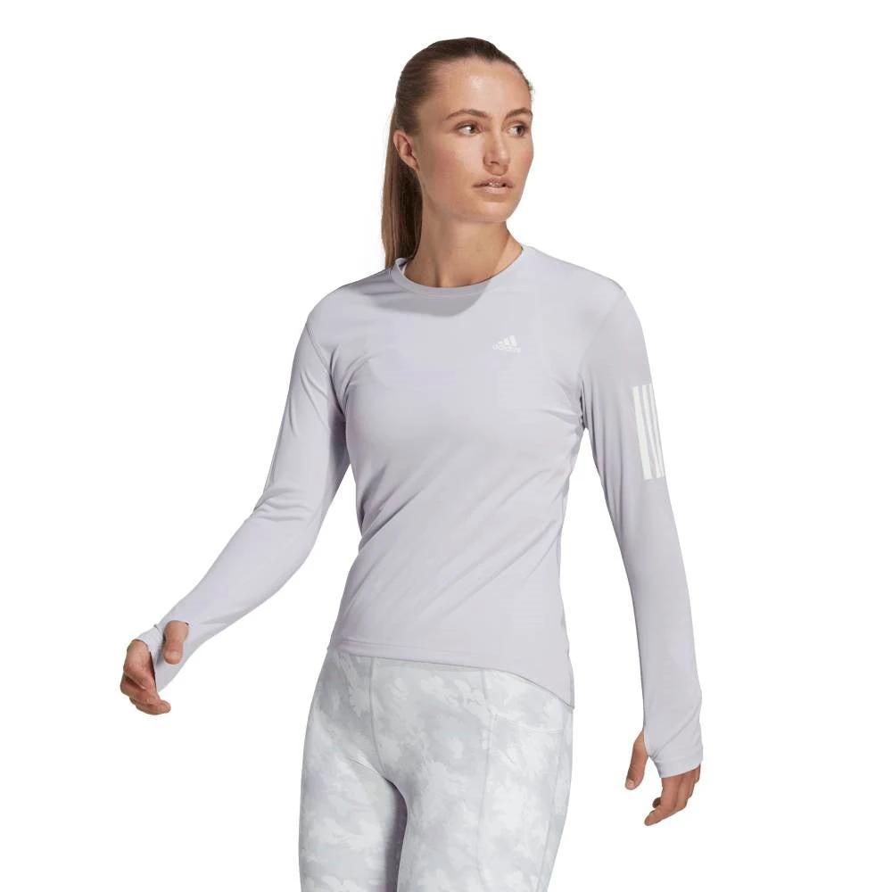 Adidas Women's Long Sleeve Top (Purple) - Image 2
