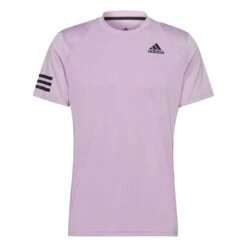 Adidas Men's Club Stripe Tennis Tee (Pink)