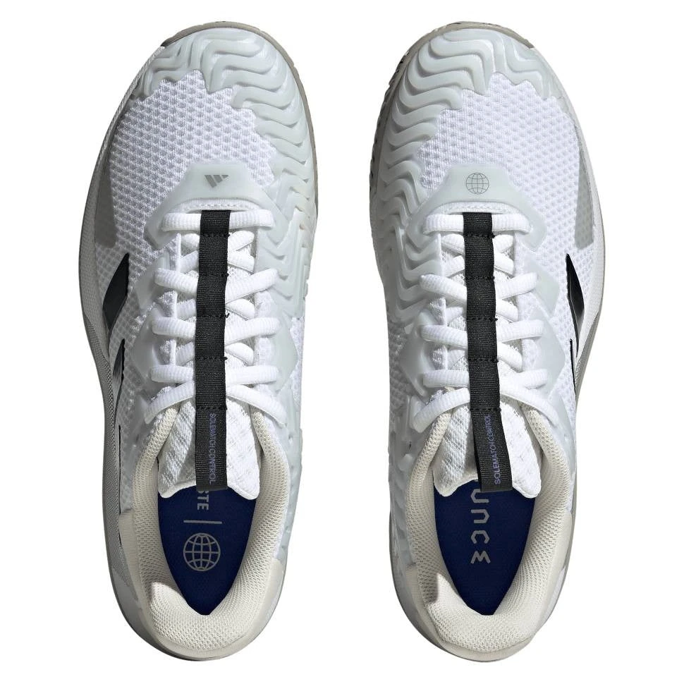 Adidas SoleMatch Control Men's Tennis Shoe (White/Black) - Image 7