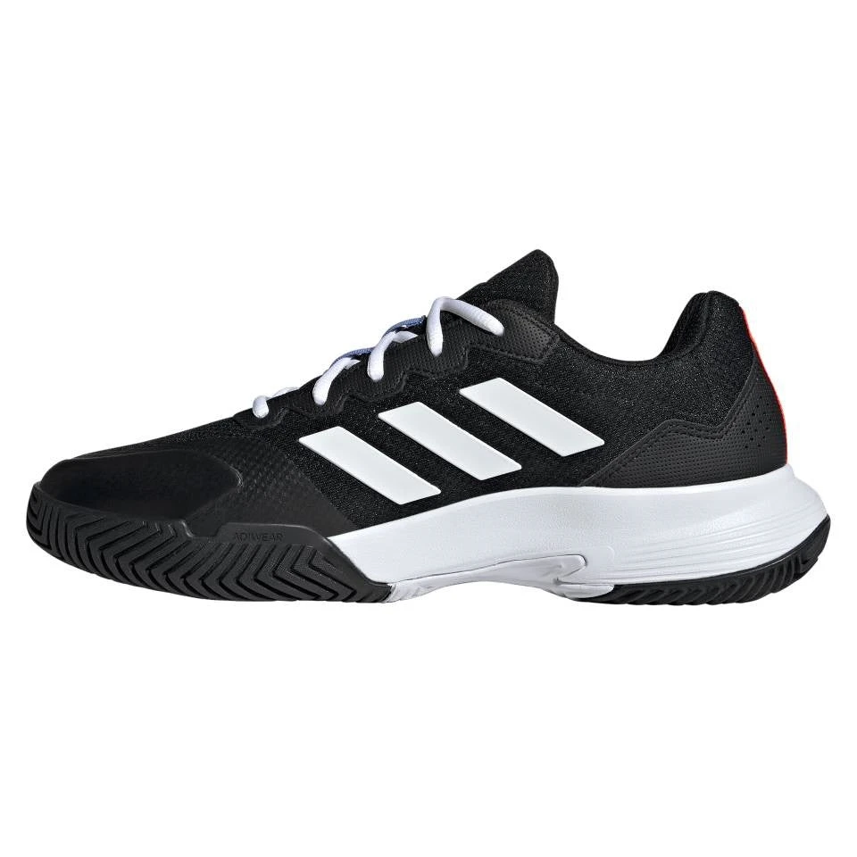Adidas GameCourt 2 Men's Tennis Shoe (Black/White) - Image 2