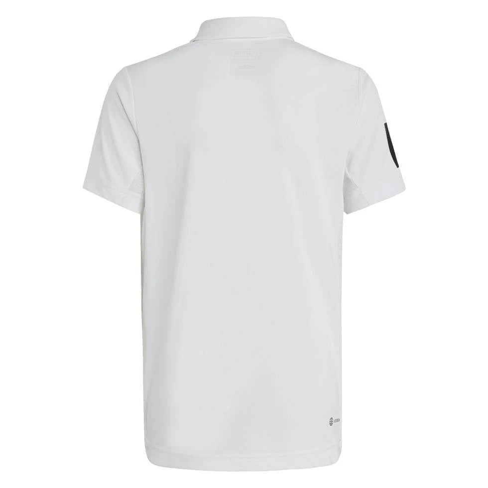 Adidas Boy's 3 Stripe Club Polo (White) - Image 2