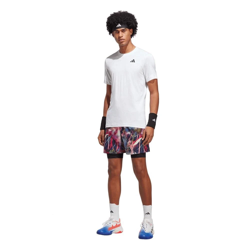 Adidas Men's FreeLift Primeblue Printed Top (White) - Image 3